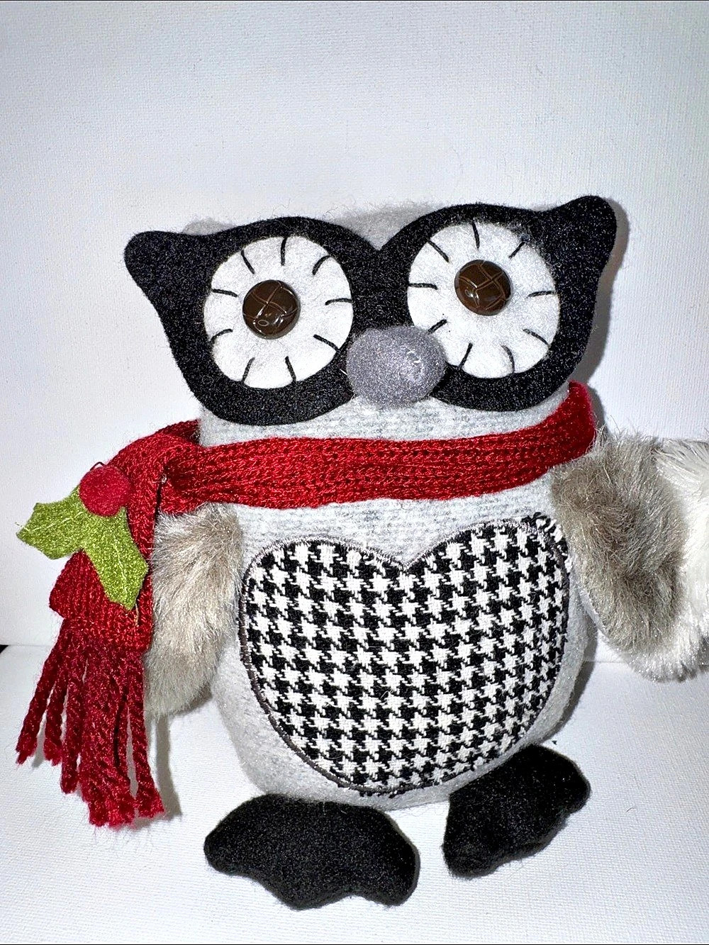 Fabric Owl Shelf Sitter Decor Set of 3 - Picture 2 of 5